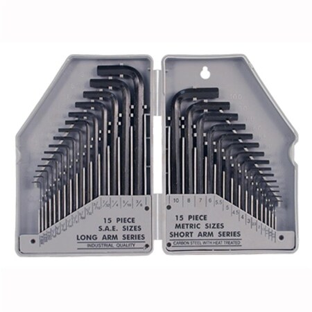 Big Roc Tools H.D. 30Pcs Crv Comb. Hex Key, 2 x 13 in. BI38793
